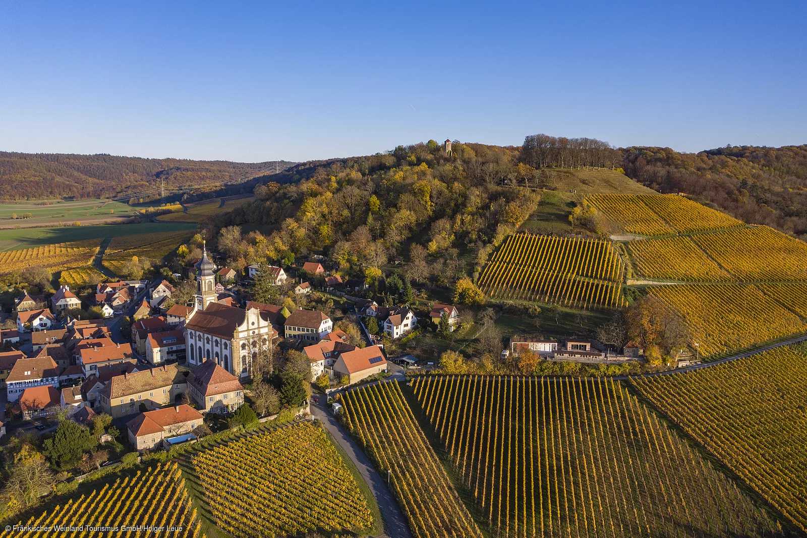 Castell-Blick von den Weinbergen